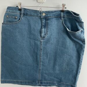 Denim mini skirt by Charter Club Sz 18 BNWT